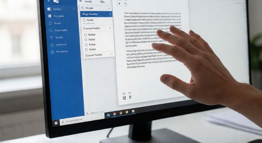 en word como numerar las hojas, Pantalla de Microsoft Word mostrando el menú desplegable de Número de página en la pestaña Insertar
