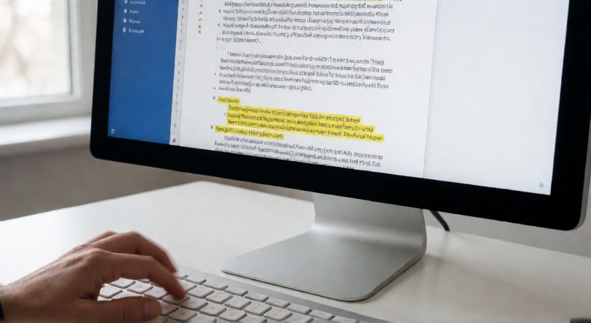 en word como sustituir una palabra por otra, Documento de Word con palabras resaltadas antes de aplicar la sustitución global
