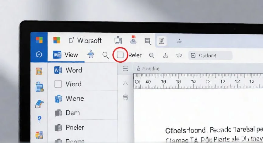 Interfaz de Word mostrando la pestaña Vista con la opción Regla marcada