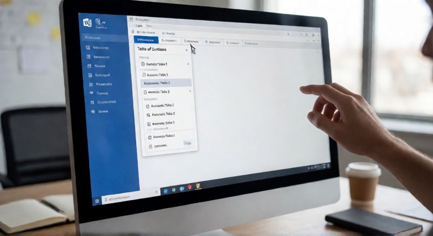 en word insertar indice, Pantalla de Word mostrando el menú Insertar Tabla de contenido desde la pestaña Referencias