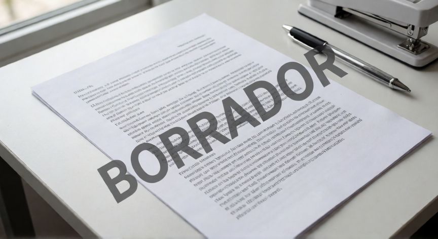 en word insertar marca de agua, Documento impreso con marca de agua diagonal BORRADOR en gris