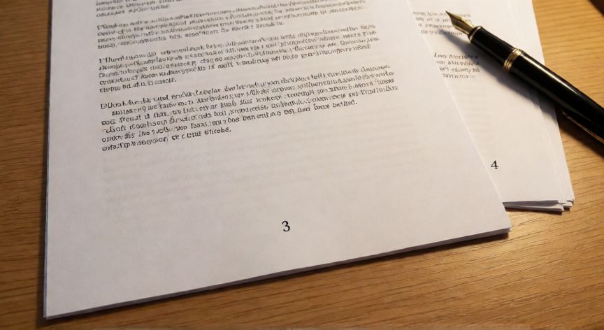 en word insertar numero de pagina, Documento impreso con el número de página centrado en la parte inferior de la hoja