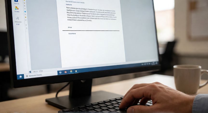 en word me sale una linea horizontal que no puedo quitar, Vista de pantalla de Word con una línea horizontal persistente en el documento