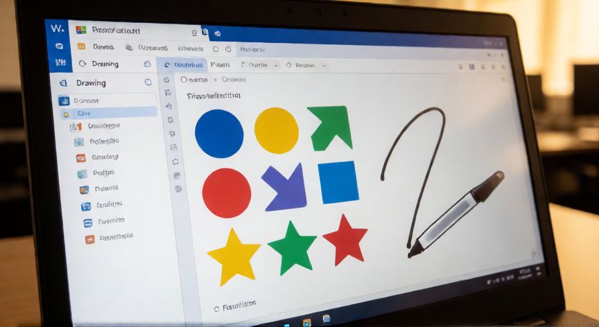 en word puedo dibujar, Pantalla de Microsoft Word con la pestaña Dibujar abierta mostrando formas y trazo libre