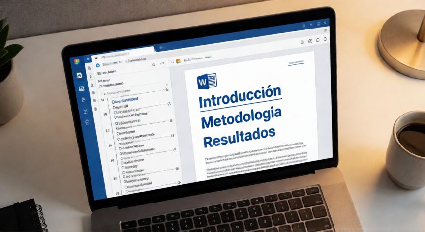 en word se puede crear una tabla de contenido a partir de encabezados y subtítulos, Pantalla de Word mostrando encabezados y tabla de contenido generada automáticamente