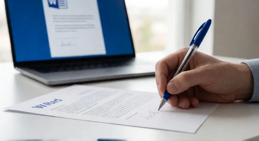 Cómo firmar un documento en Microsoft Word