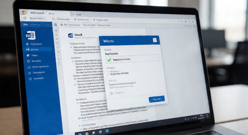 en word se puede firmar, Pantalla de portátil mostrando la ventana de firma digital en Microsoft Word con certificado verificado