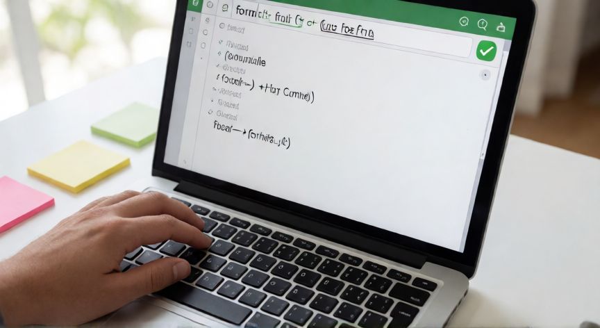 error en excel valor, Manos corrigiendo una fórmula en la barra de fórmulas de Excel para eliminar el error de valor