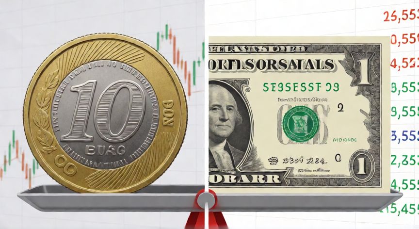 es mejor ahorrar en soles o dolares, Comparación visual entre moneda peruana y dólar estadounidense sobre una balanza financiera