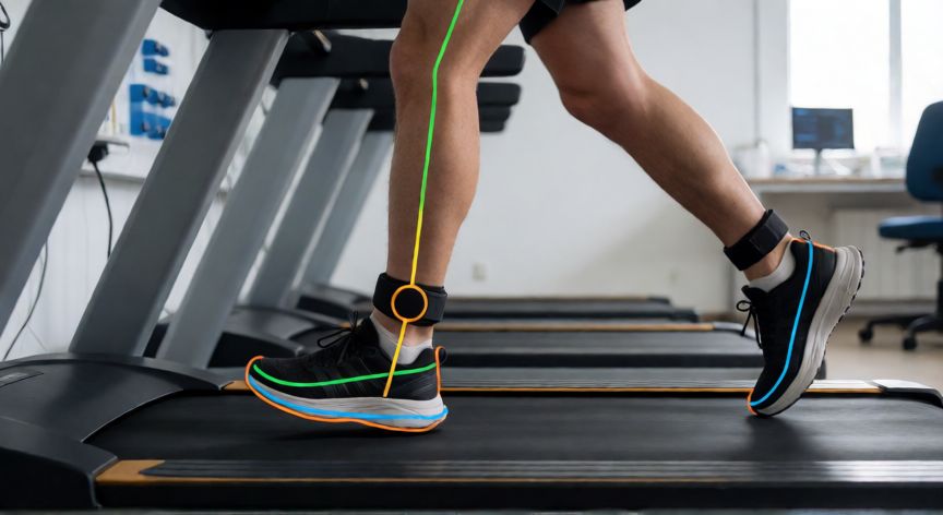 es mejor correr de puntillas, Análisis biomecánico del pie en cinta de correr con sensores de movimiento