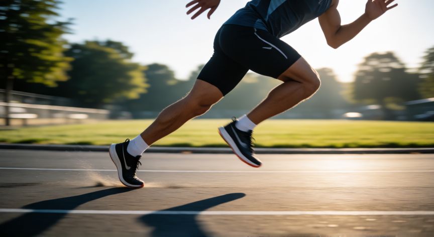 es mejor correr o eliptica, Corredor profesional en pista de atletismo mostrando impacto articular