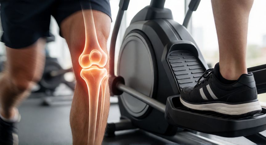 es mejor correr o hacer eliptica, Detalle conceptual del impacto articular en el running versus el movimiento suave de la elíptica