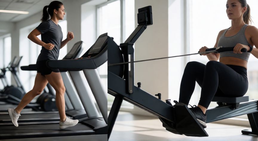 Comparativa entre correr en cinta y remar en ergómetro