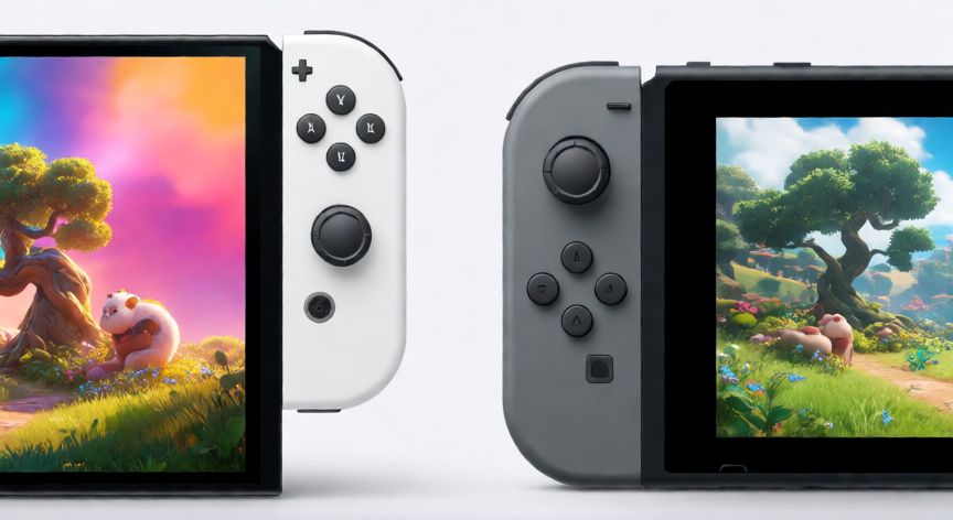 Comparación entre Nintendo Switch OLED y versión original encendidas