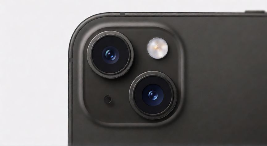 es mejor iphone 13 o 14, Detalle de las cámaras traseras del iPhone 14