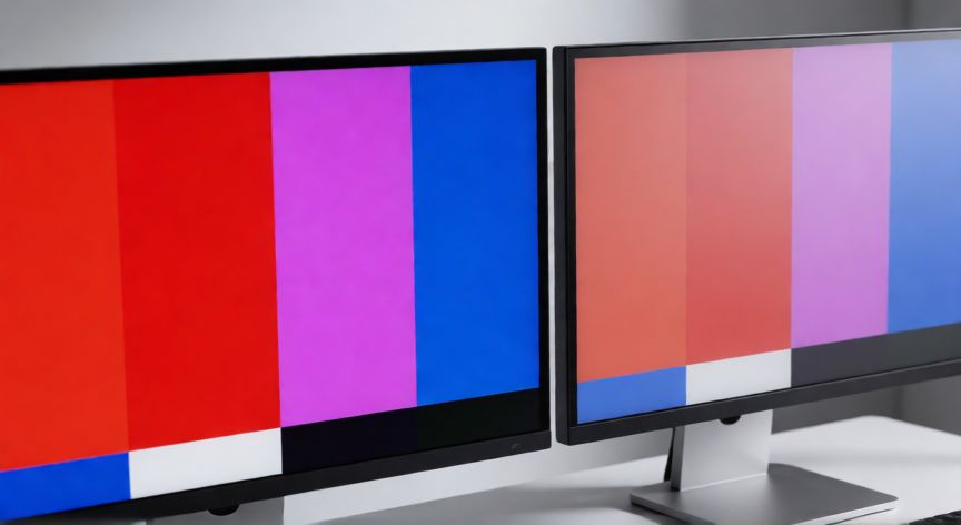 Comparativa visual de calidad de color entre monitores IPS y TN