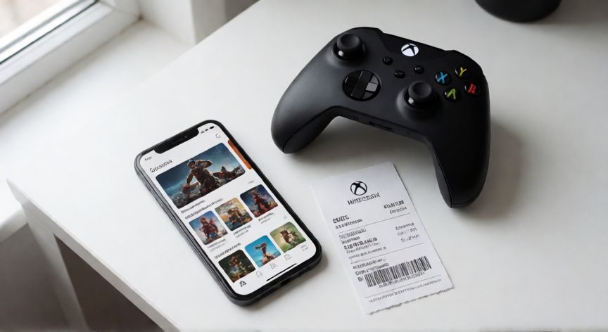 es minecraft gratis, Consoladora y móvil sobre escritorio mostrando opciones de compra de juegos