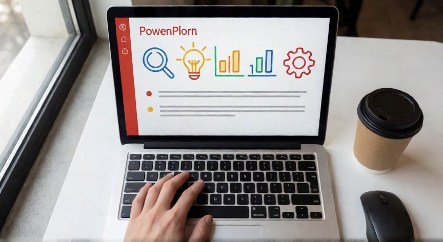 insertar iconos en powerpoint 2016, Personas insertando y alineando iconos en una diapositiva de PowerPoint 2016