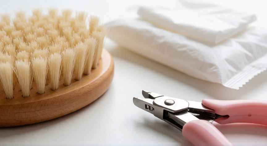 kit cuidados cachorro, Herramientas de higiene y aseo para el cuidado del cachorro