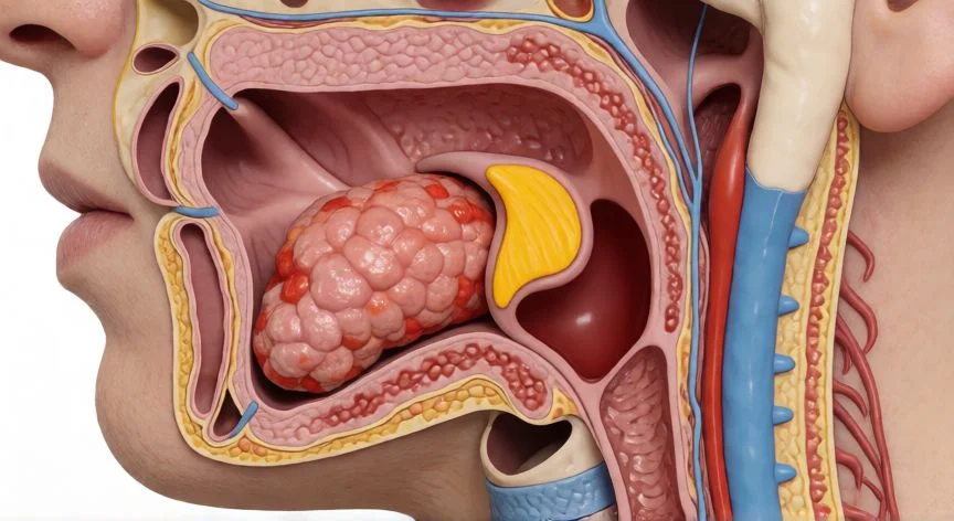 la diferencia entre comer y tragar, Corte anatómico de la deglución: la epiglotis sella la laringe mientras el bolo avanza al esófago