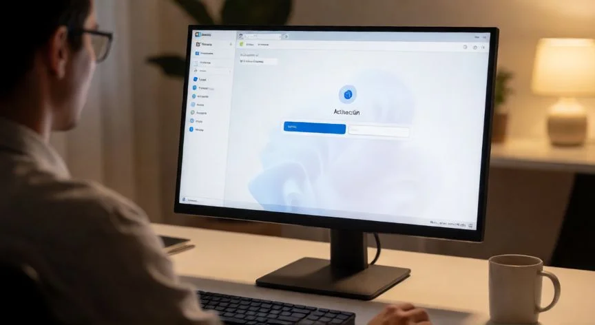 Pantalla de activación de Windows 11 en Configuración de un escritorio moderno