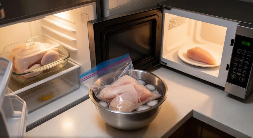La mejor forma de descongelar pollo de manera segura y rápida