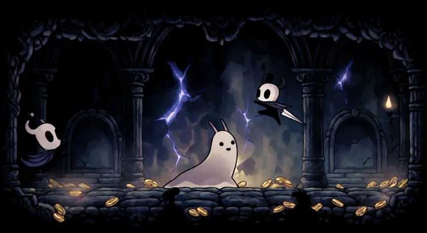 mejor forma de farmear geo hollow knight, Zona del Elder Slug en el Mausoleo del Anciano para farmear Geo en Hollow Knight
