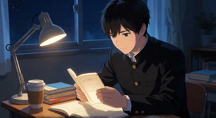 mejor forma de subir encanto persona 3 reload, Protagonista de Persona 3 planificando su semana de actividades sociales en la noche