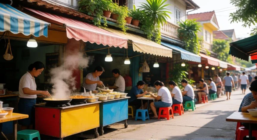 mejor pais asiatico para vivir, Vida callejera y gastronomía local en el Sudeste Asiático