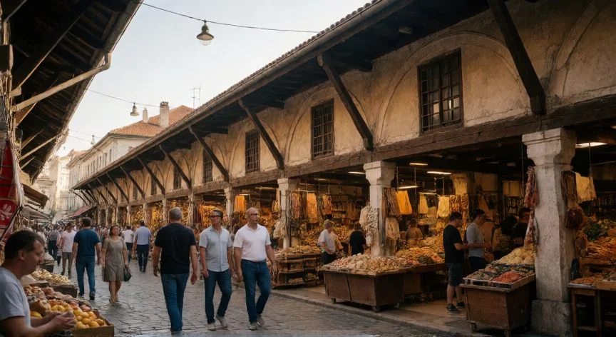 mejor pais balcanes, Mercado histórico de la Cova en Sarajevo, Bosnia y Herzegovina