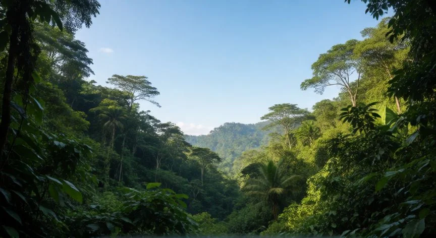 mejor pais de latinoamerica, Paisaje exuberante de los bosques tropicales de Costa Rica reflejando la riqueza natural y la paz del país