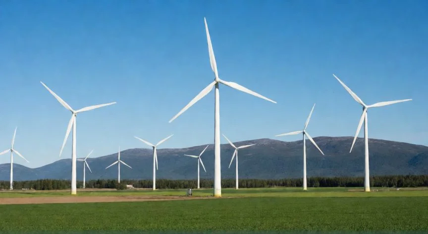 mejor pais economicamente europa, Parque eólico moderno en Suecia representando la energía sostenible