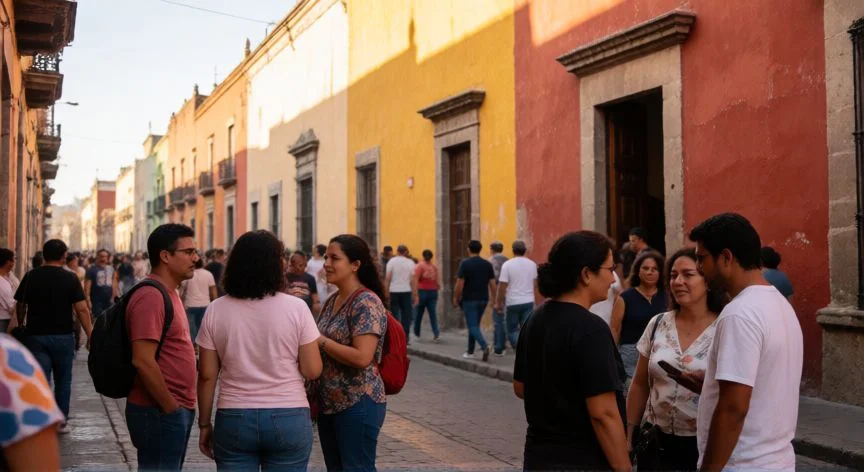 Escena urbana en México para aprender español