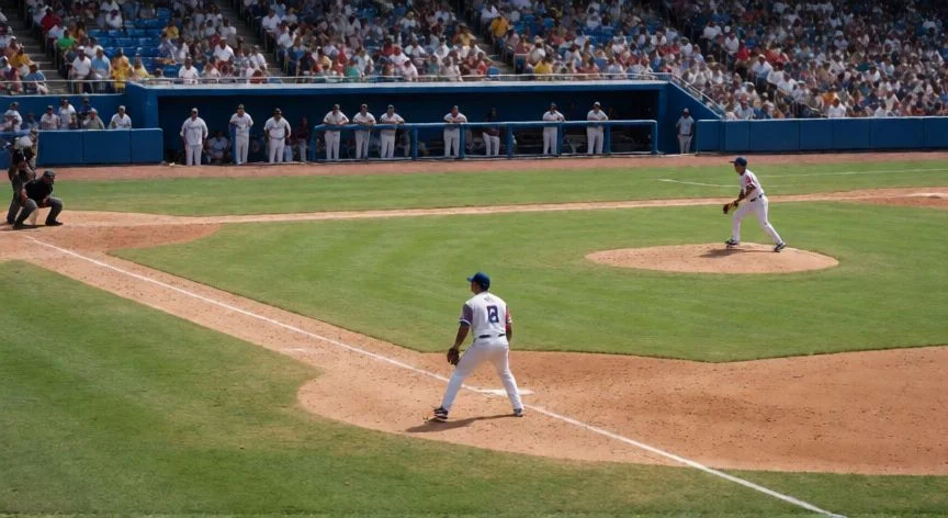 mejor pais latino en beisbol, Partido de béisbol en República Dominicana con multitud en las gradas