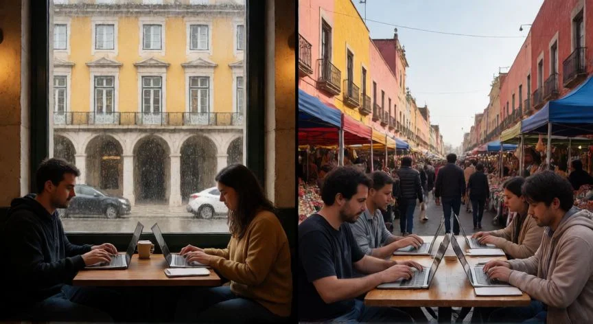 mejor pais nomada digital, Comparativa de ambientes de trabajo remoto en Europa y Latinoamérica