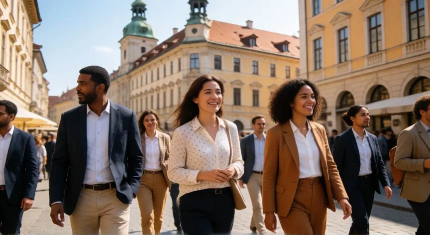 mejor pais para trabajar y vivir, Comunidad de expatriados integrándose en la vida urbana europea