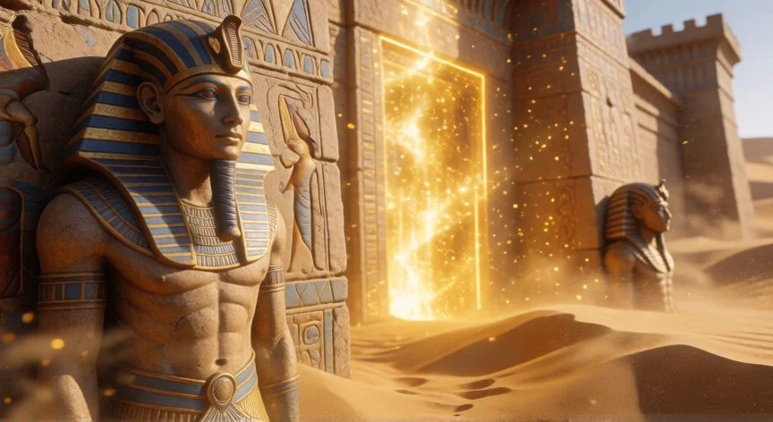 mejor pais rise of kingdoms, Fortaleza defensiva de Egipto con detalles mágicos