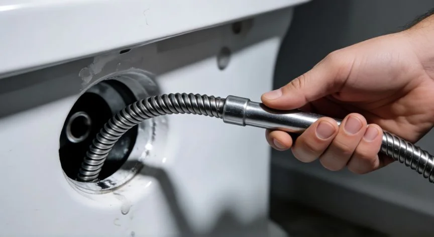 mejor producto para destapar wc, Herramienta mecánica de cable metálico para desatascar tuberías profundas