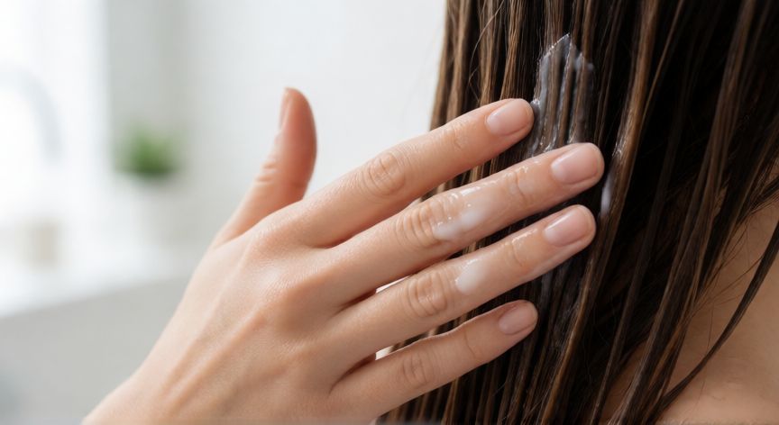 mejor producto para el encrespamiento del pelo, Aplicación correcta de crema de peinar en cabello húmedo para sellar cutículas