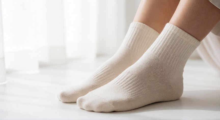 mejor producto para hongos en las uñas, Pies con calcetines transpirables para prevenir hongos