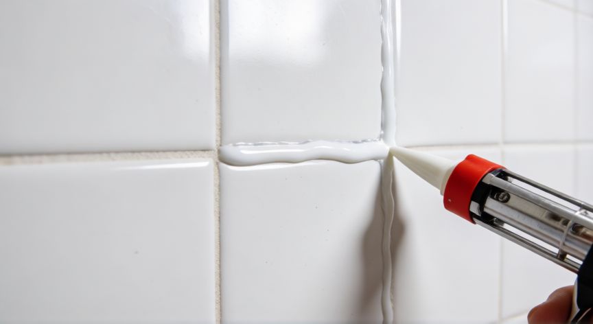 mejor producto para impermeabilizar paredes, Sellado de juntas en baño con silicona y azulejos