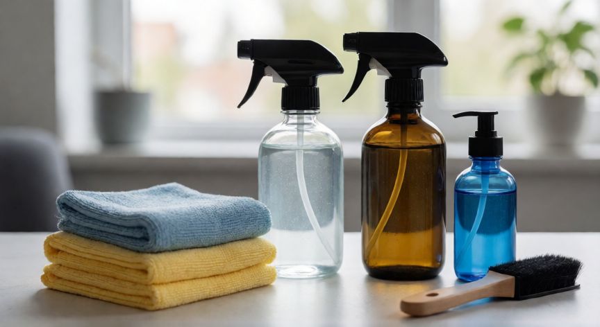 mejor producto para interior de carro, Kit de limpieza profesional para el interior del automóvil con sprays y paños de microfibra