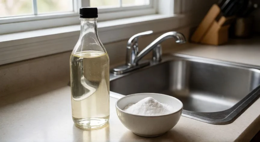 mejor producto para limpiar acero inoxidable, Productos caseros como vinagre y bicarbonato para limpiar acero inoxidable