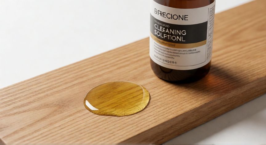 mejor producto para limpiar madera, Producto de limpieza y aceite para madera sobre tabla