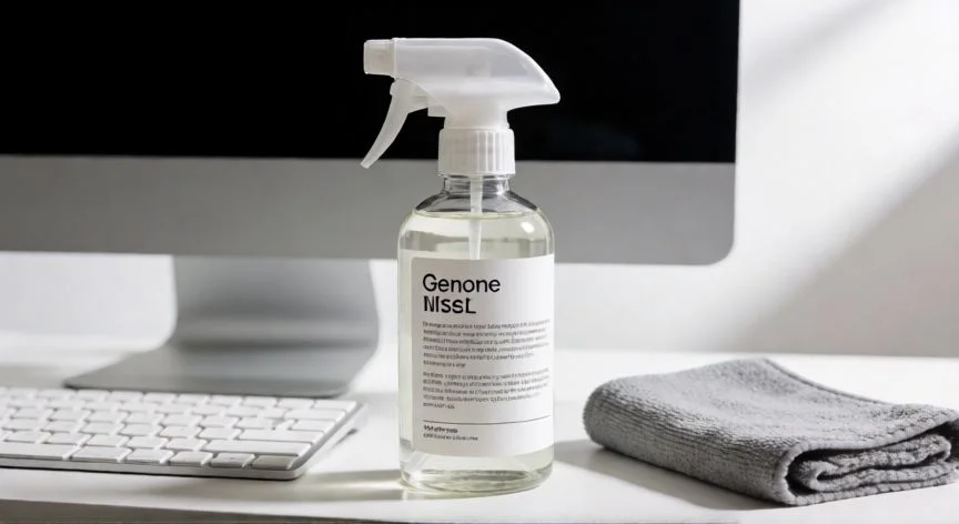 mejor producto para limpiar pantalla ordenador, Kit de limpieza con spray y paño para pantallas de ordenador