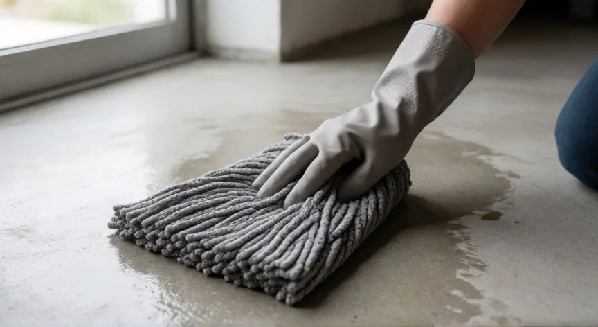 mejor producto para limpiar suelo hidráulico, Fregado manual de suelo hidráulico con fregona de microfibra