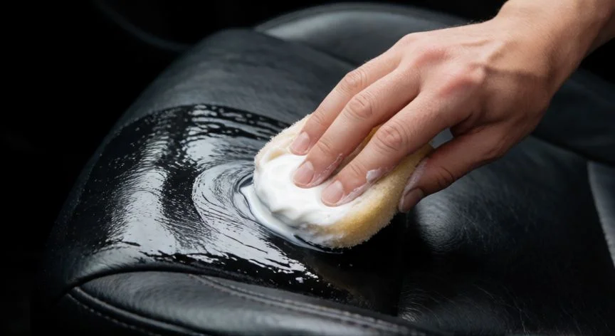 mejor producto para limpiar tapicería de coche, Hidratación y limpieza de asientos de cuero con producto específico