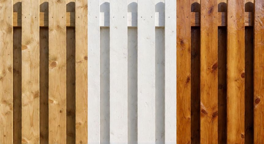 mejor producto para madera exterior, Comparativa visual de acabados en madera: aceite, pintura y barniz