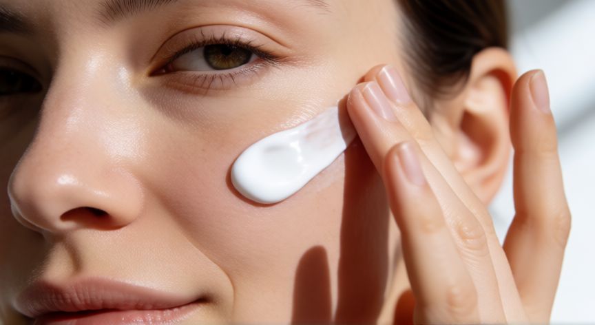 mejor producto para manchas en la cara, Mujer aplicando sérum facial para tratar manchas en la piel