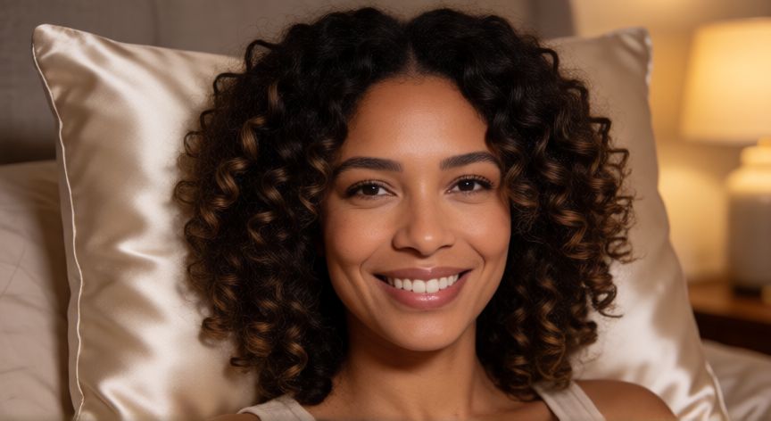 mejor producto para marcar rizos, Cabello rizado definido y saludable con técnica de cuidado nocturno
